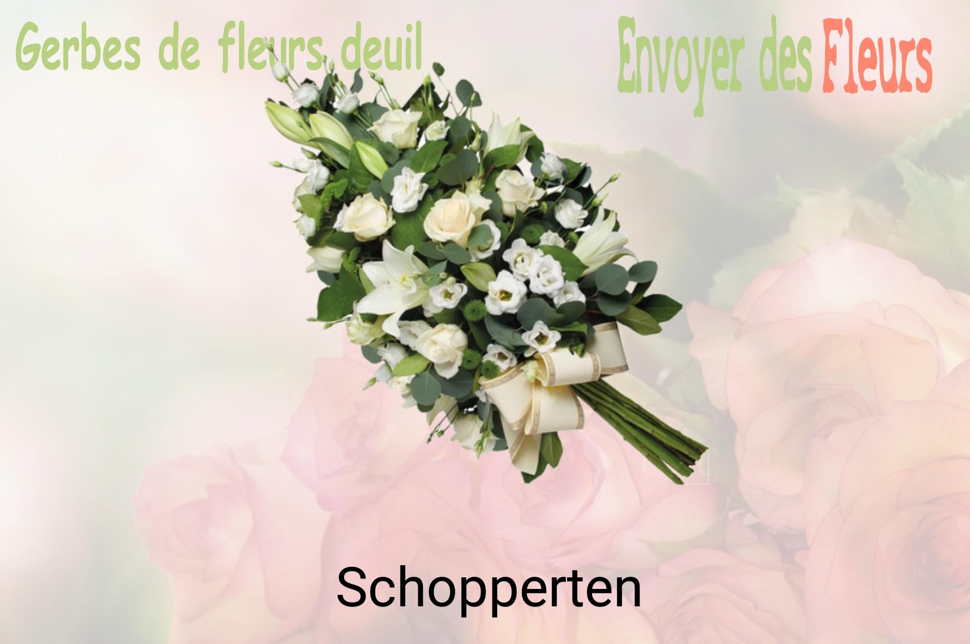 Gerbe de fleurs de deuil livrée à Schopperten